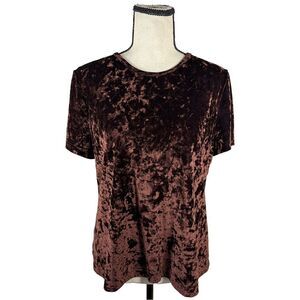 Vintage Vanity Fair Crushed Velvet Top | Made in USA | Size M